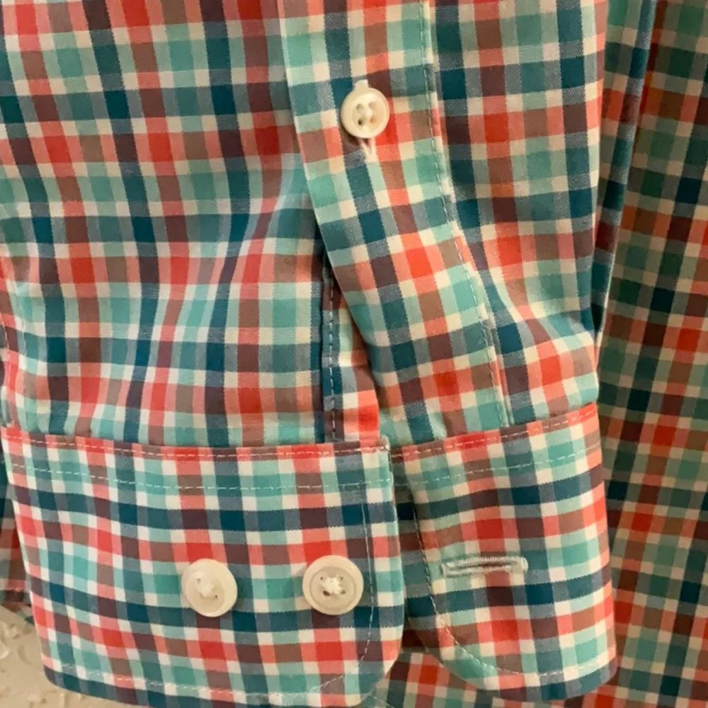 L.L.Bean - Shirt - Multi Plaid - Men’s Size M Reg Slightly Fitted - 100% Cotton - Picture 5 of 11